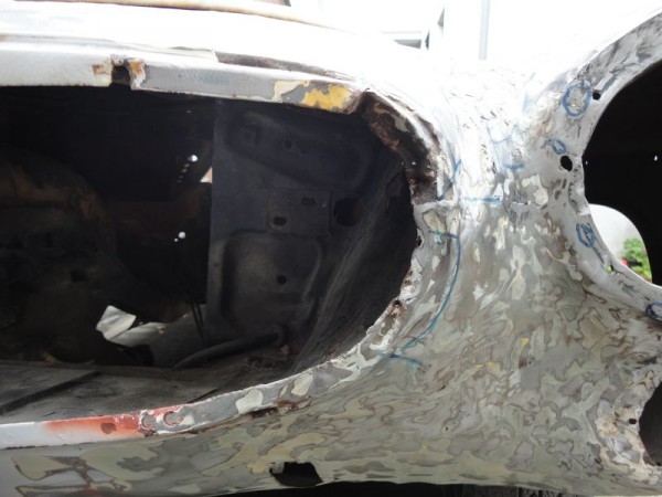 vermorzelde grillerand door accident + roest